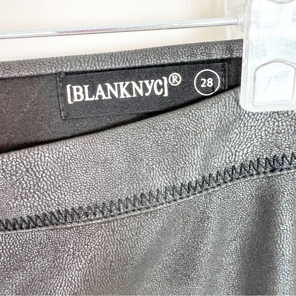BLANK NYC BLACK VEGAN FAUX LEATHER SKINNY LEGGINGS PANTS WOMENS SZ 28 - Picture 6 of 7